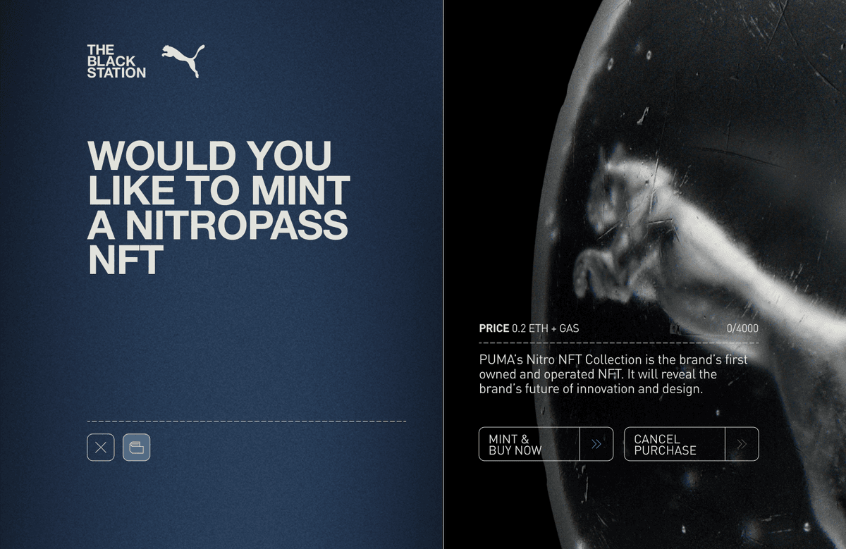 Users can mint the NFT directly from the 3d environment